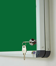 Load image into Gallery viewer, Adboards Classic Lockable Noticeboard Green Felt 900mm x 600mm Aluminium Frame