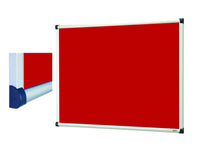 Load image into Gallery viewer, Red Fire Rated Notice Board 1200 x 1200mm | Acoustic Felt Pin Board | Premium Frame | BS EN ISO 13501-1