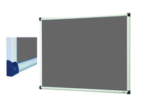 Load image into Gallery viewer, Premium Fire Retardant Grey Felt Noticeboard Office Schools – 2400mm x 1200mm
