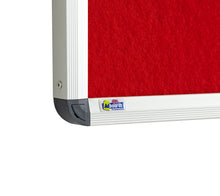 Load image into Gallery viewer, Red Felt Noticeboard 2400 x 1200mm | Aluminium Frame Pin Board for Office, School & Home