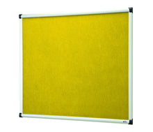 Load image into Gallery viewer, Premium Fire Retardant Yellow Felt Noticeboard Office Schools – 1200mm x 1200mm