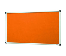Load image into Gallery viewer, Orange Fire Rated Notice Board 2400 x 1200mm | Acoustic Felt Pin Board | Premium Frame | BS EN ISO 13501-1