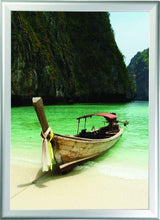 Load image into Gallery viewer, Silver A1 Mitred Snap Frame-Notice, Poster, Menu, Artwork Non Reflective Acrylic