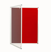 Load image into Gallery viewer, Adboards Classic Lockable Noticeboard Red Felt 900mm x 600mm Aluminium Frame