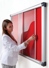 Load image into Gallery viewer, Fire Retardant Acrylic Sliding Showcase | Metropolitan Frame
