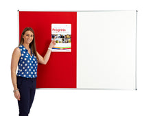 Load image into Gallery viewer, Classic Combination Whiteboard &amp; Felt Noticeboard | Magnetic Dry Wipe and Pin Board
