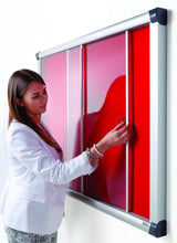 Load image into Gallery viewer, Felt Acrylic Sliding Showcase | Metropolitan Frame
