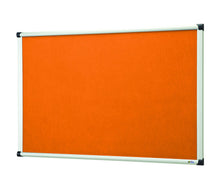 Load image into Gallery viewer, Orange Fire Rated Notice Board 600 x 900mm | Acoustic Felt Pin Board | Premium Frame | BS EN ISO 13501-1
