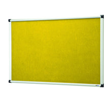 Load image into Gallery viewer, Premium Fire Retardant Yellow Felt Noticeboard Office Schools – 900mm x 600mm
