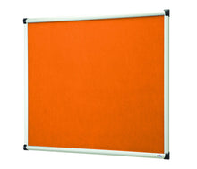 Load image into Gallery viewer, Orange Fire Rated Notice Board 1200 x 1200mm | Acoustic Felt Pin Board | Premium Frame | BS EN ISO 13501-1
