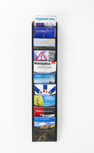 Load image into Gallery viewer, Black 10 Pocket Mesh Wall Mounted Leaflet Holder - Easy Installation -112cm High
