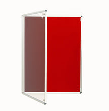 Load image into Gallery viewer, Adboards Classic Lockable Noticeboard Red Felt 900mm x 600mm Aluminium Frame
