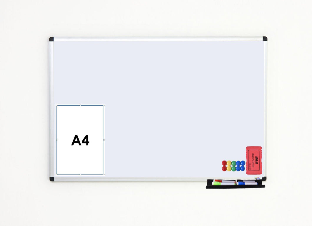 Classic Dry Wipe Magnetic Whiteboard for Office Home Schools – 900mm x 600mm