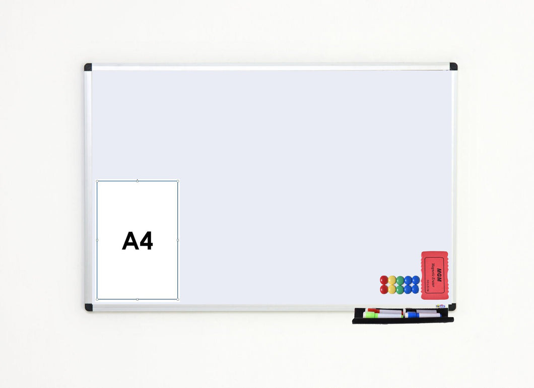 Classic Dry Wipe Magnetic Whiteboard for Office Home Schools – 1200mm x 900mm
