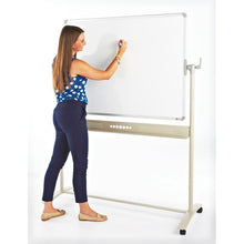 Load image into Gallery viewer, Mobile Magnetic DryWipe Whiteboard- Horizontal Rotating - School- 1200mm x 1200mm
